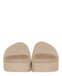 Balenciaga Womens Chunky Logo Slide Sandals
