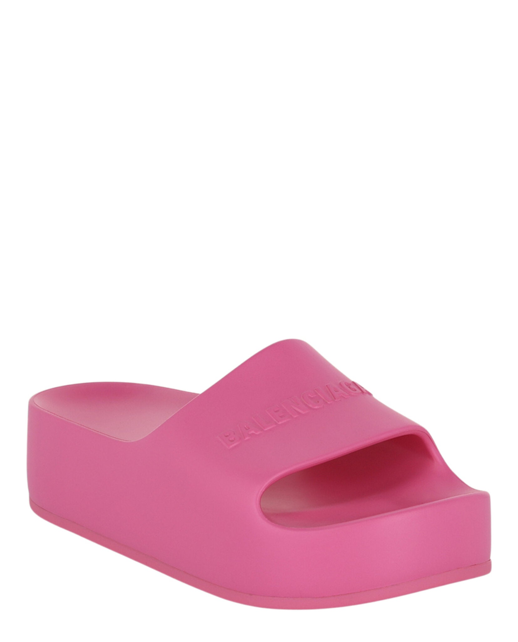 Balenciaga Womens Chunky Logo Slide Sandals
