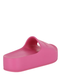 Balenciaga Womens Chunky Logo Slide Sandals