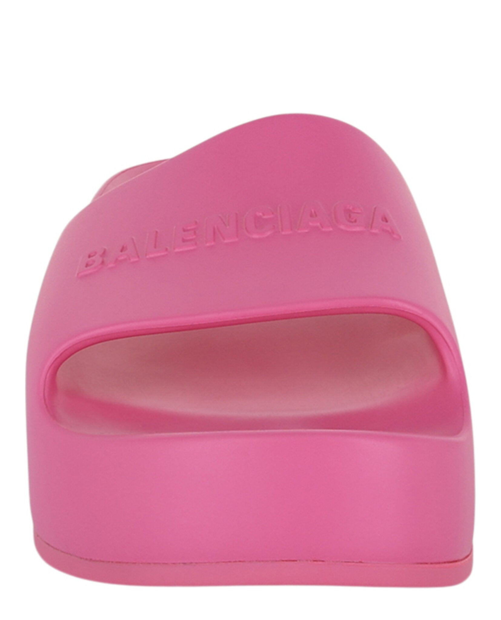Balenciaga Womens Chunky Logo Slide Sandals