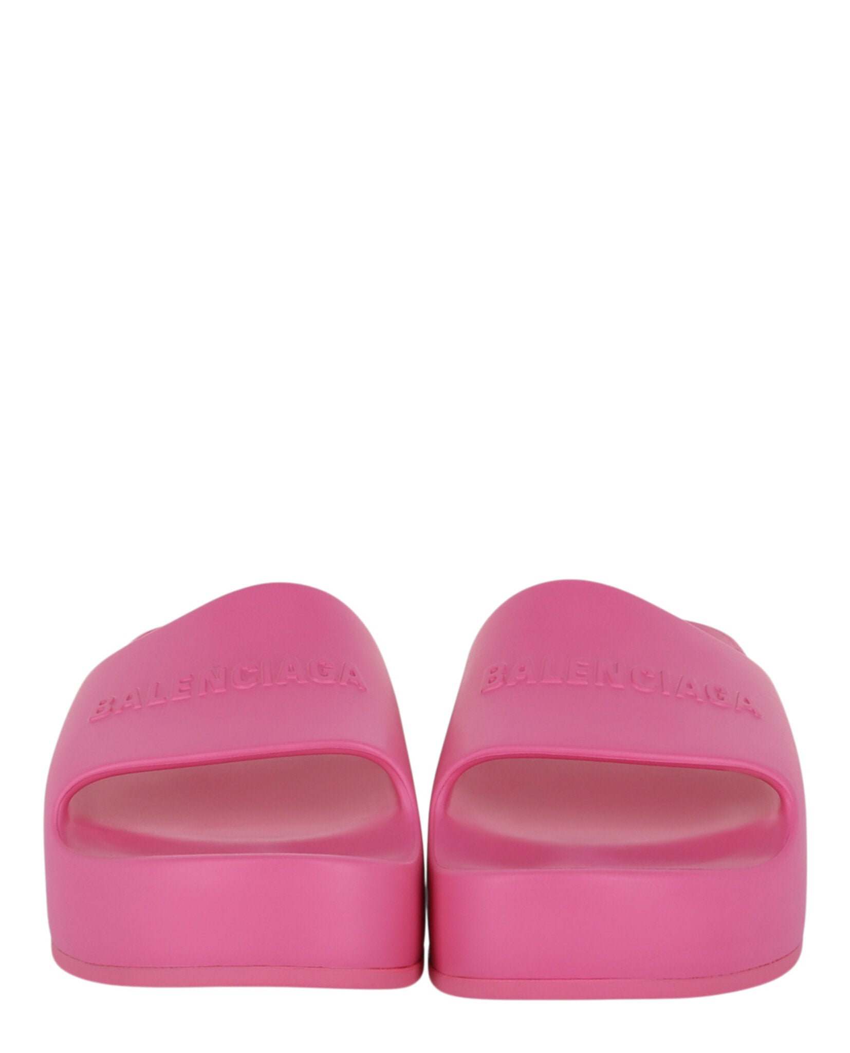 Balenciaga Womens Chunky Logo Slide Sandals