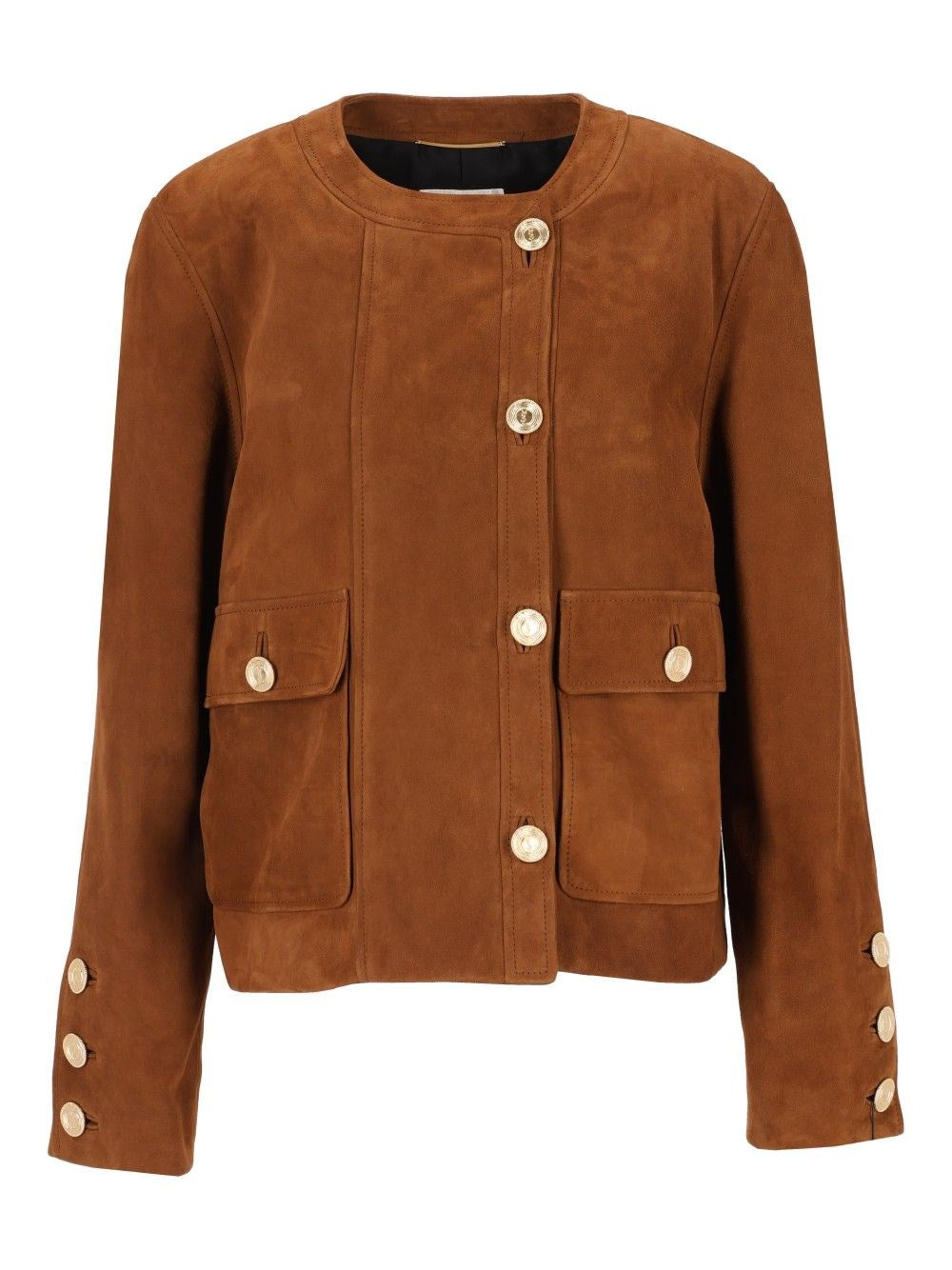 Saint Laurent Women Short Suede Jacket