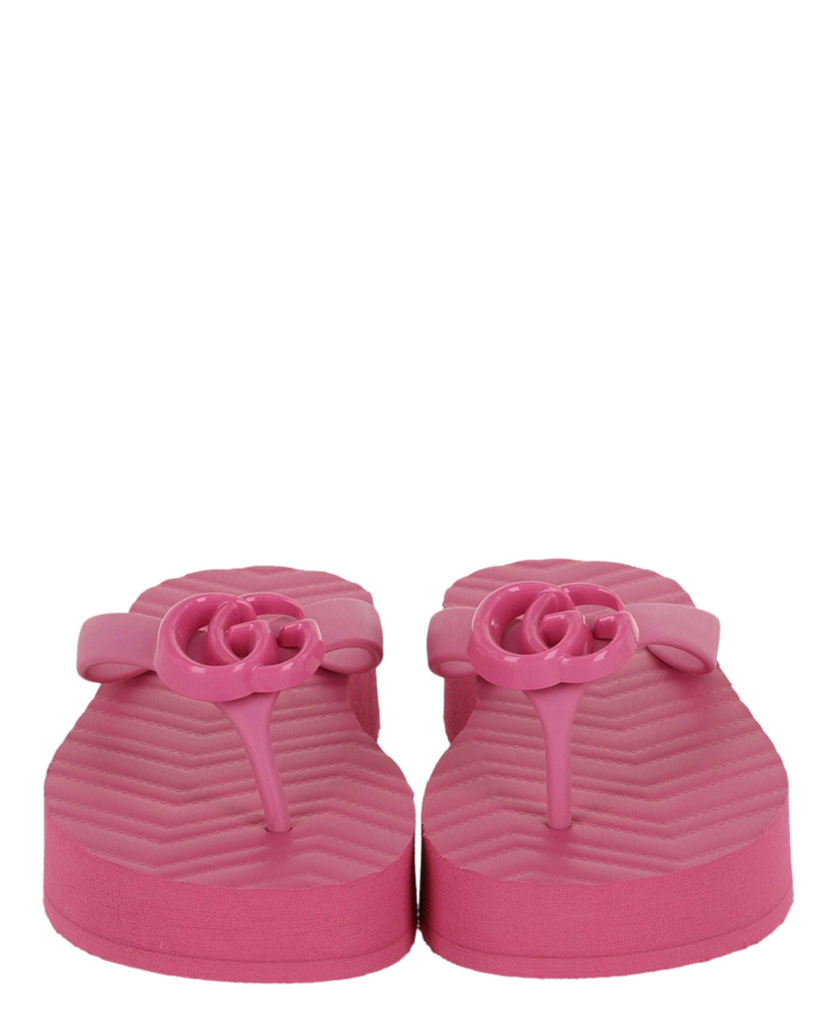 Gucci Womens Chevron Logo Thong Sandals
