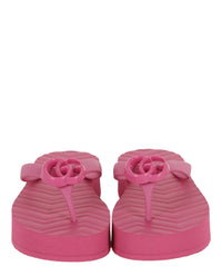 Gucci Womens Chevron Logo Thong Sandals