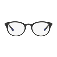 Dolce & Gabbana Eyeglasses Round Full Rim, Black Frame and Clear Blue Light Block Lenses Lens DG5090501