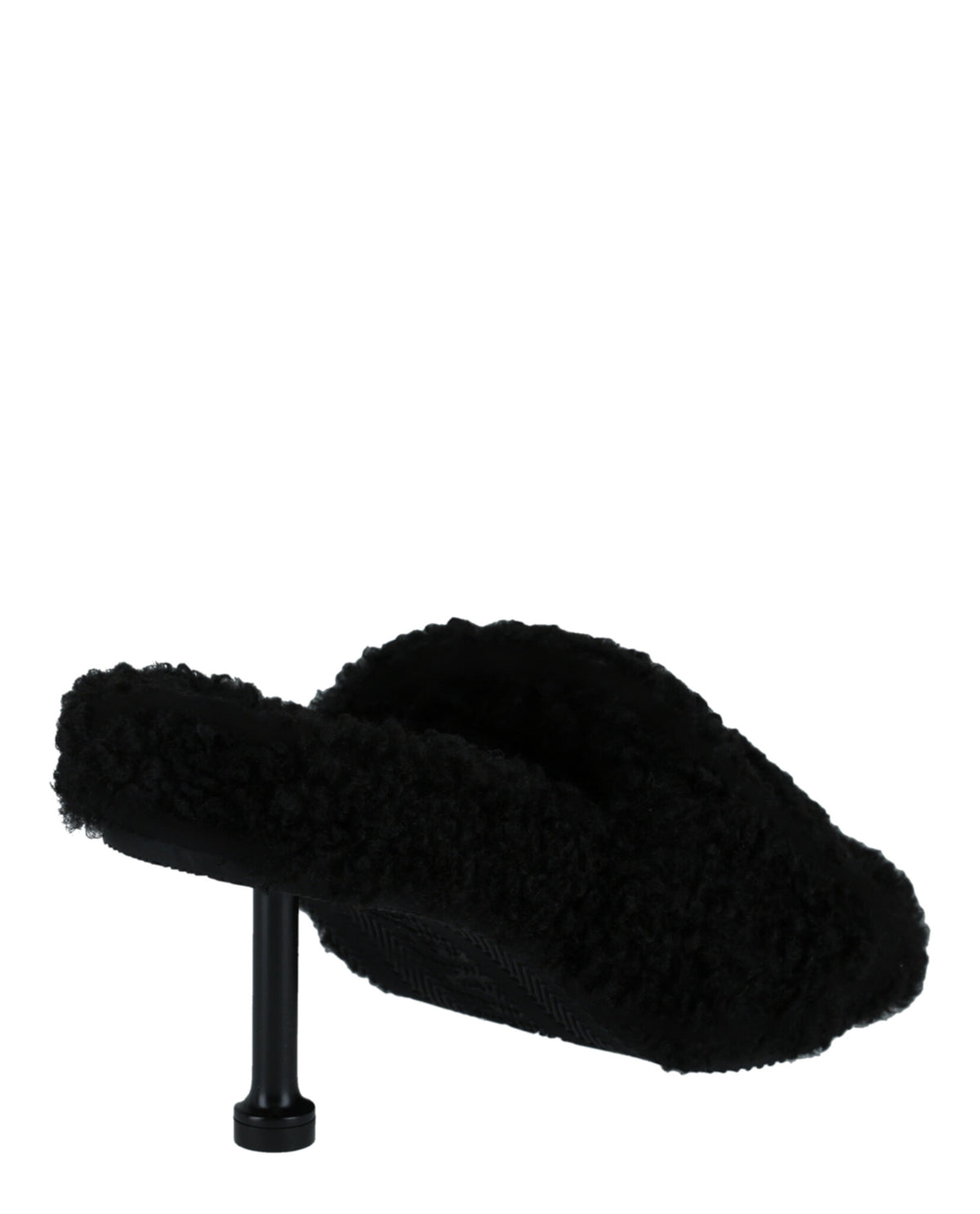 Balenciaga Womens Political Campaign Furry 80mm Sandals