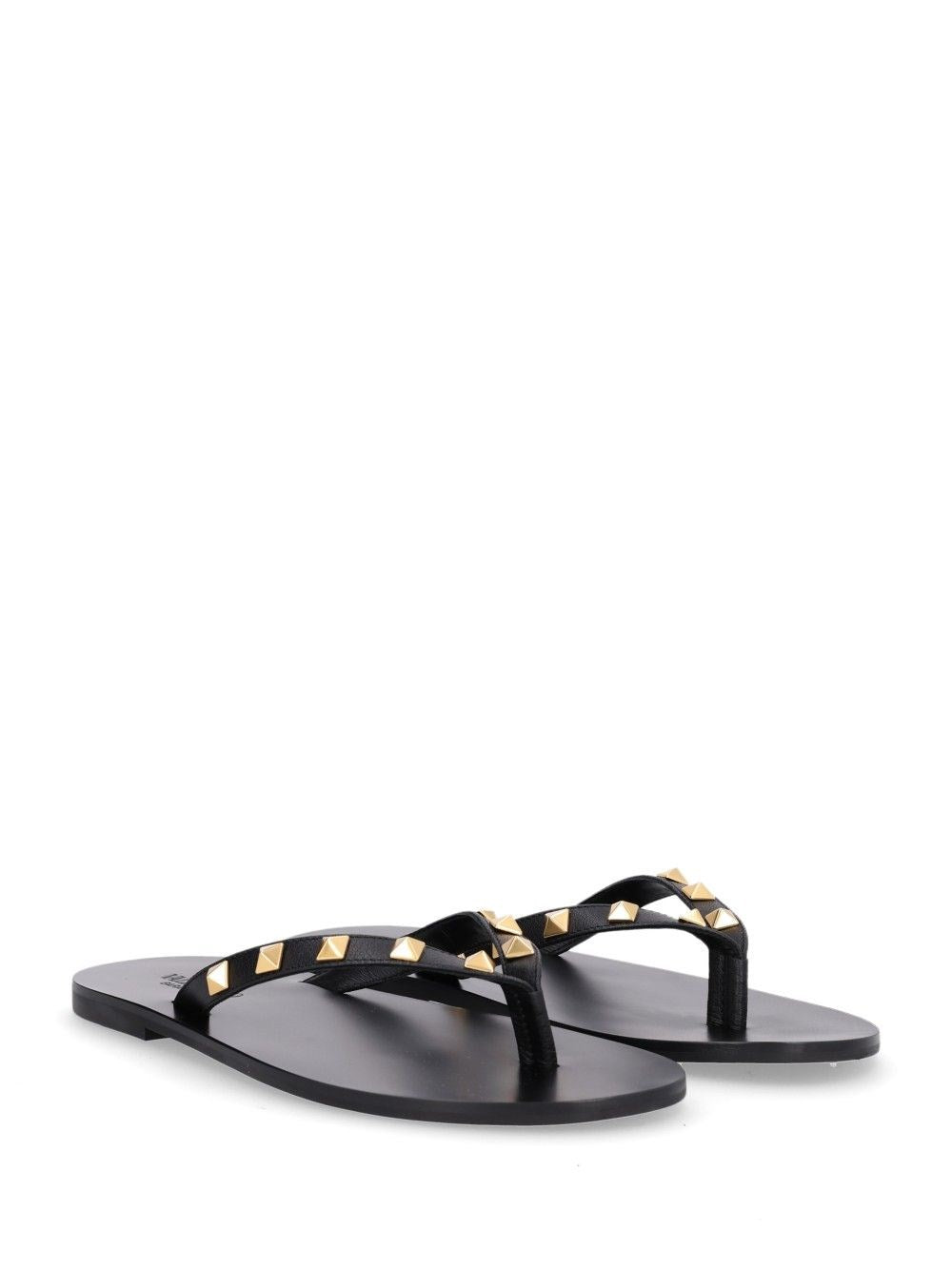 Valentino Garavani Men Rockstud Leather Thong Sandals
