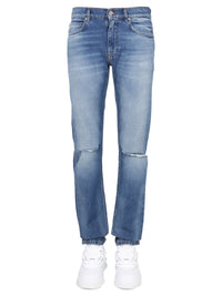 Versace Men Jeans Con Patch Logo