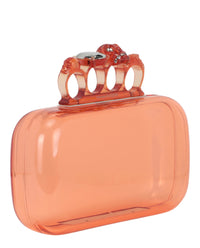 Alexander McQueen Womens Skull Four-Ring Clutch