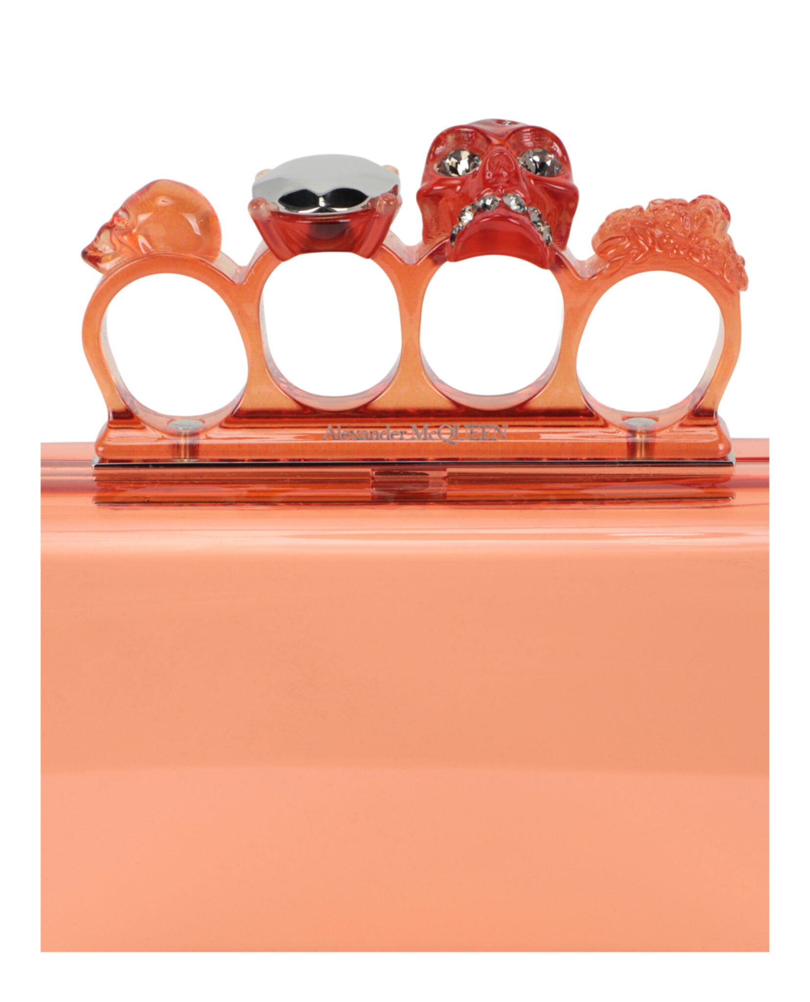Alexander McQueen Womens Skull Four-Ring Clutch