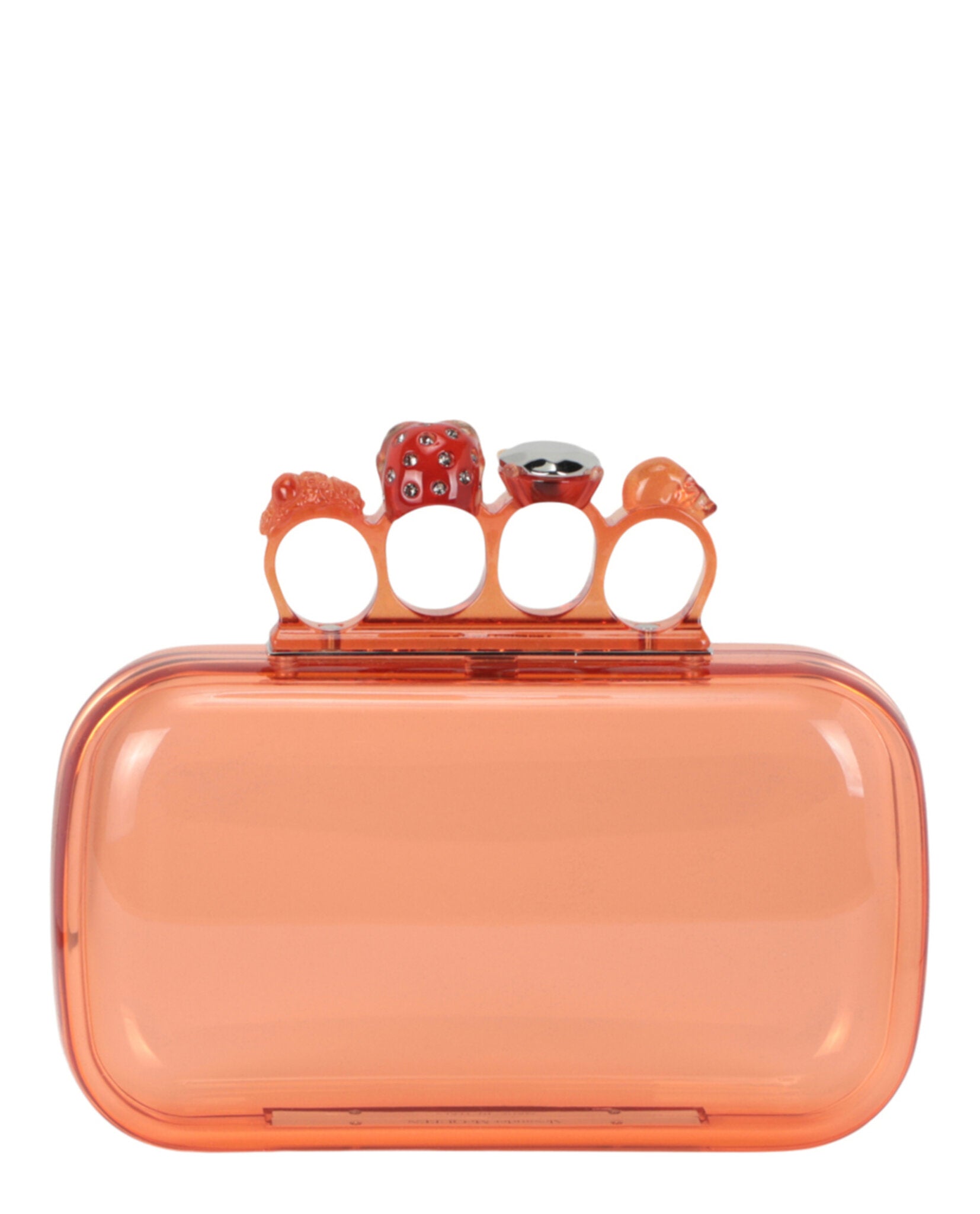 Alexander McQueen Womens Skull Four-Ring Clutch