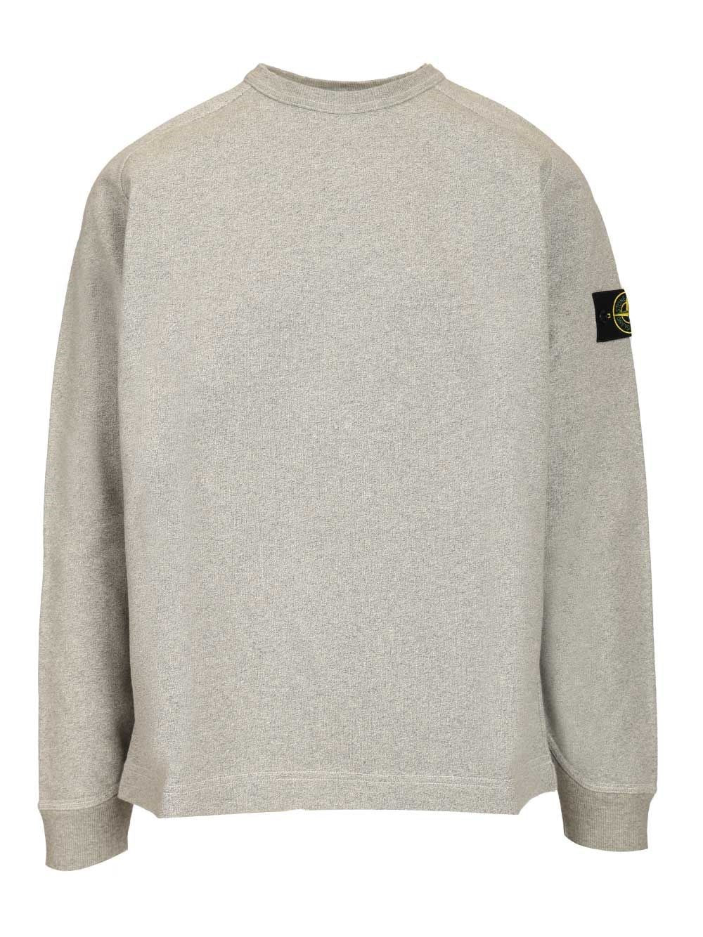 Stone Island Men Grey Melange Sweatshirt