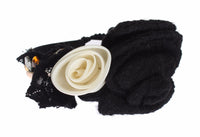 Dolce & Gabbana Diadem Headband Tiara White Rose Crystal Hair Women's Gold