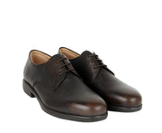 Salvatore Ferragamo Men's Fulvio Dark Brown Pebble Leather Oxford Shoes