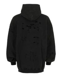 Balenciaga Mens Destroyed Bilayer Cotton Hoodie
