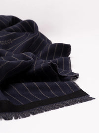 Gucci Gucci Men Gucci Pinstripe Wool Silk Scarf