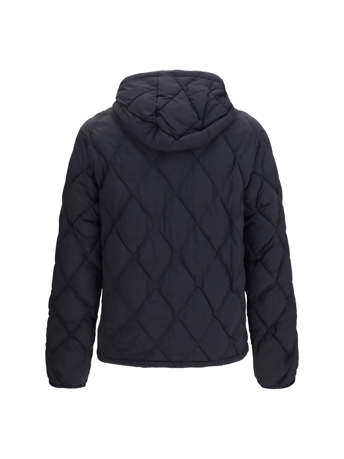 Burberry Men Doversgreen Nylon Down Jacket With Check Stitching