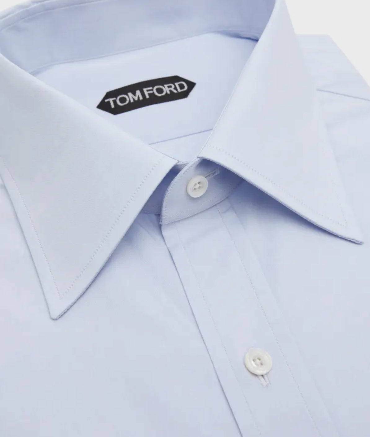Tom Ford Cotton Spread-Collar Dress Shirt Light Blue