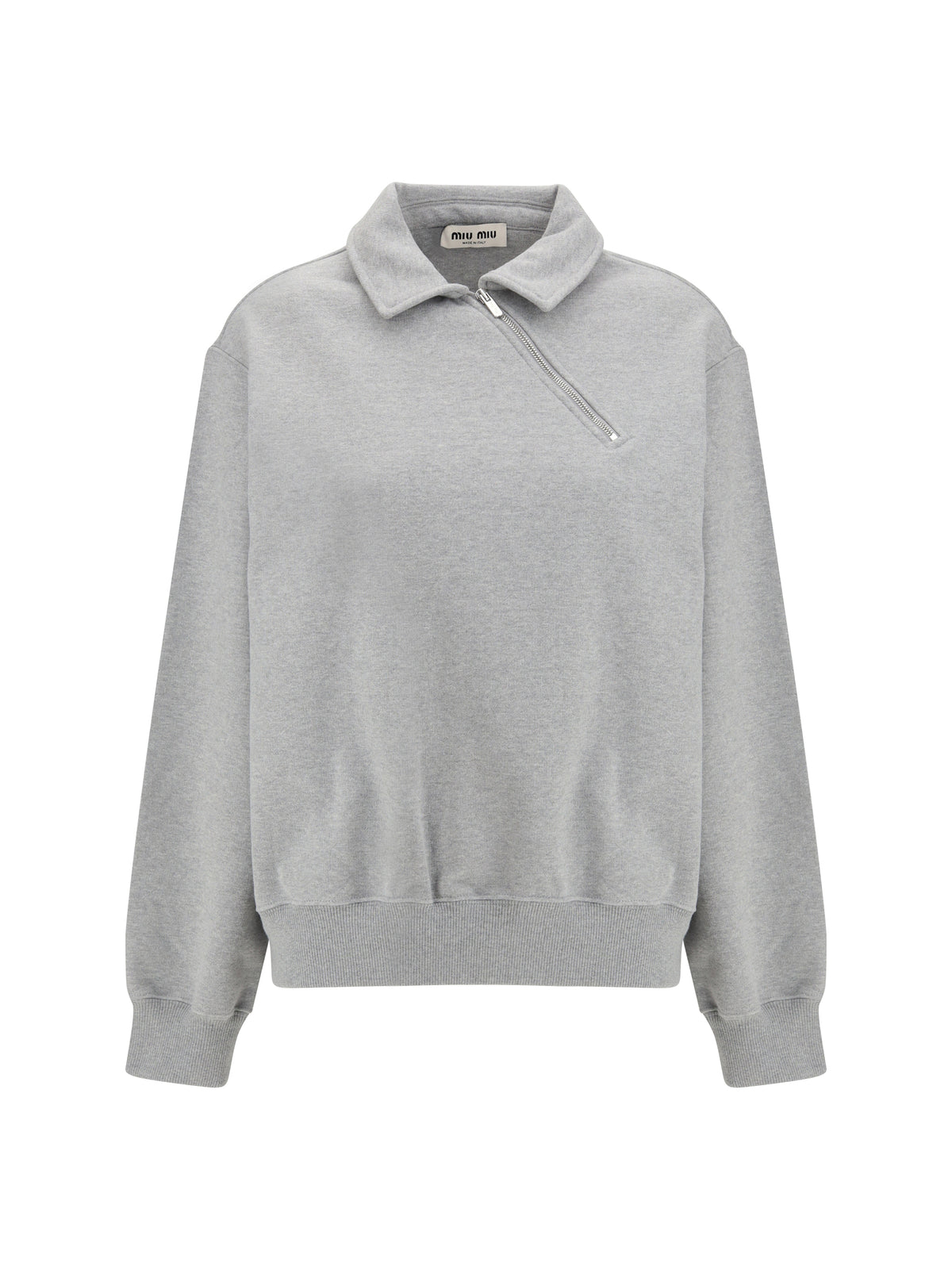 MIU MIU Miu Miu Women Sweatshirt With Oblique Zip Closure