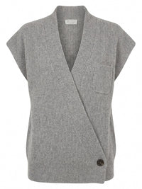 Brunello cucinelli Brunello Cucinelli Women Cashmere Rib Wrap Cardigan