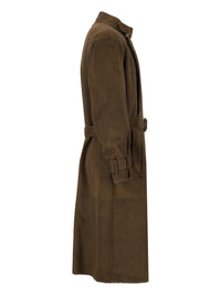 Giorgio Armani Men Double-Breasted Trench Coat