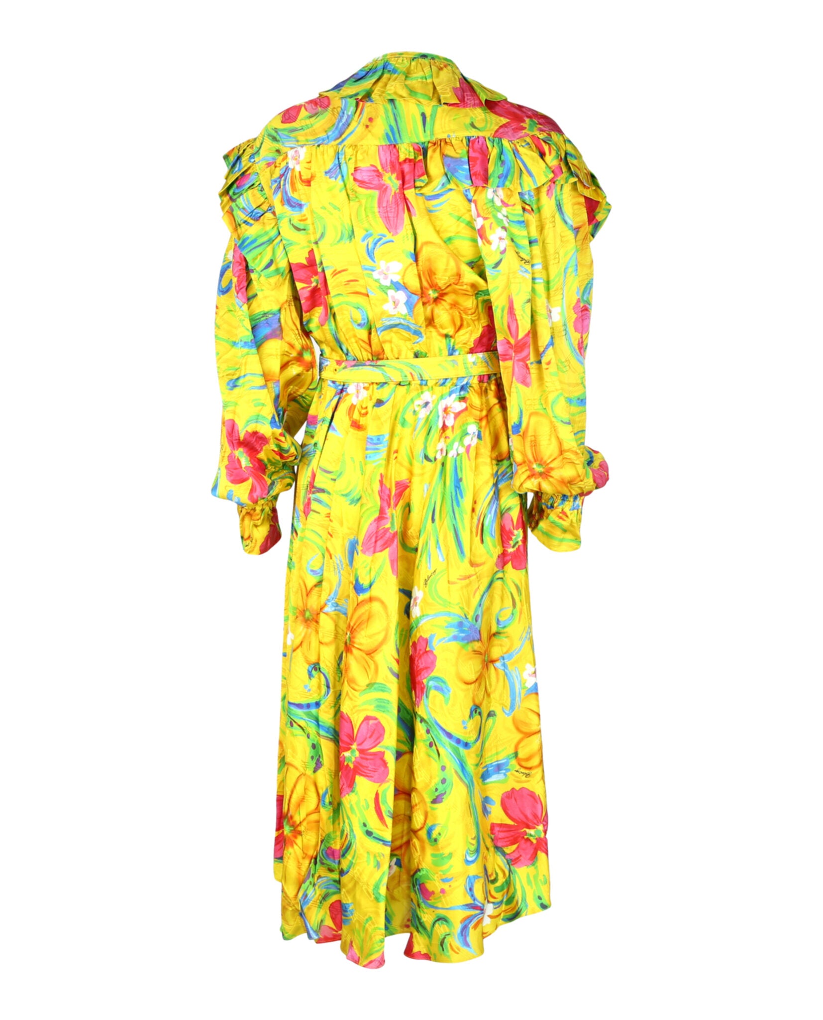 Balenciaga Balenciaga Womens Off-Shoulder Vintage Flower Dress