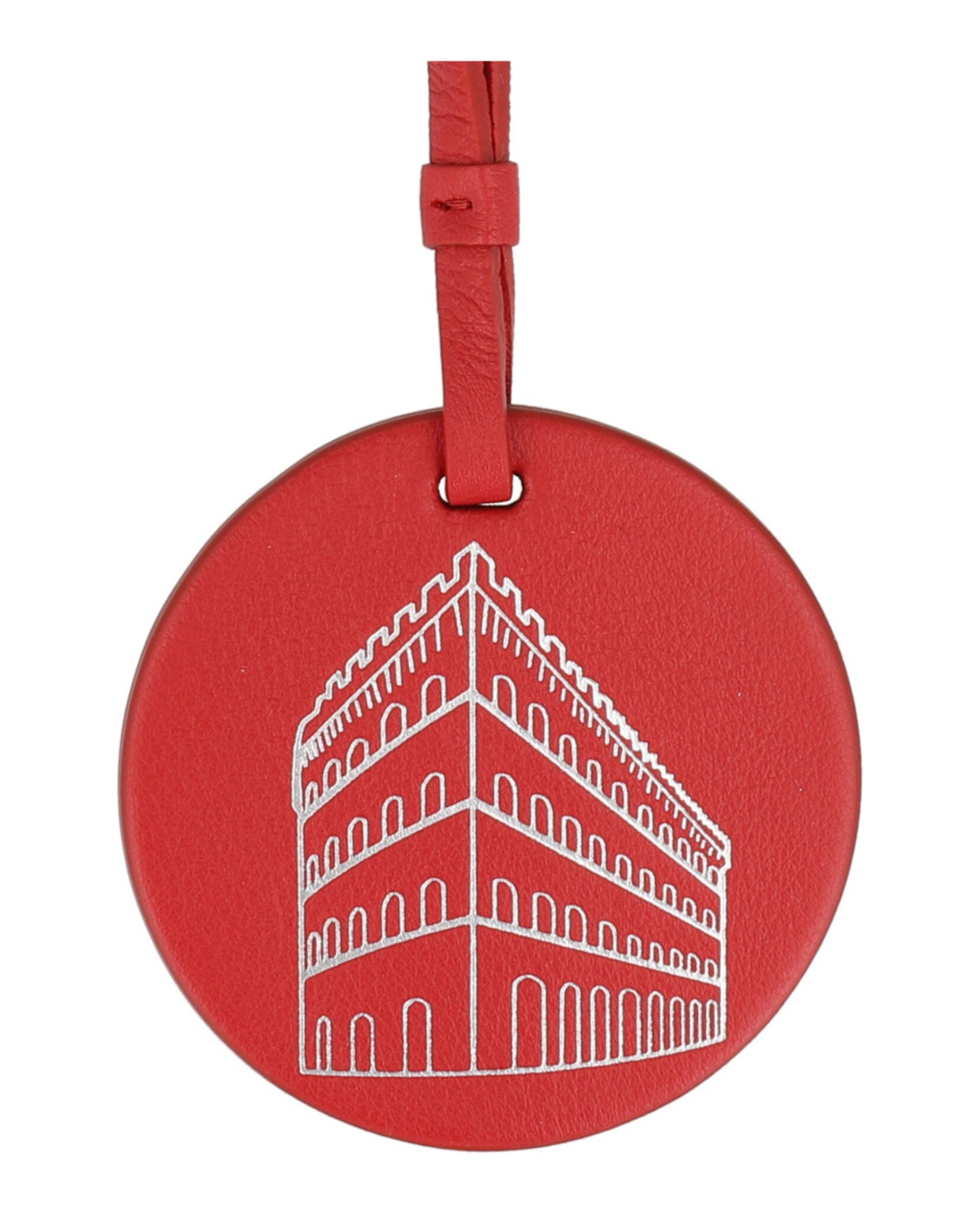 Ferragamo Mens Embossed Palazzo Spini Feroni Leather Charm