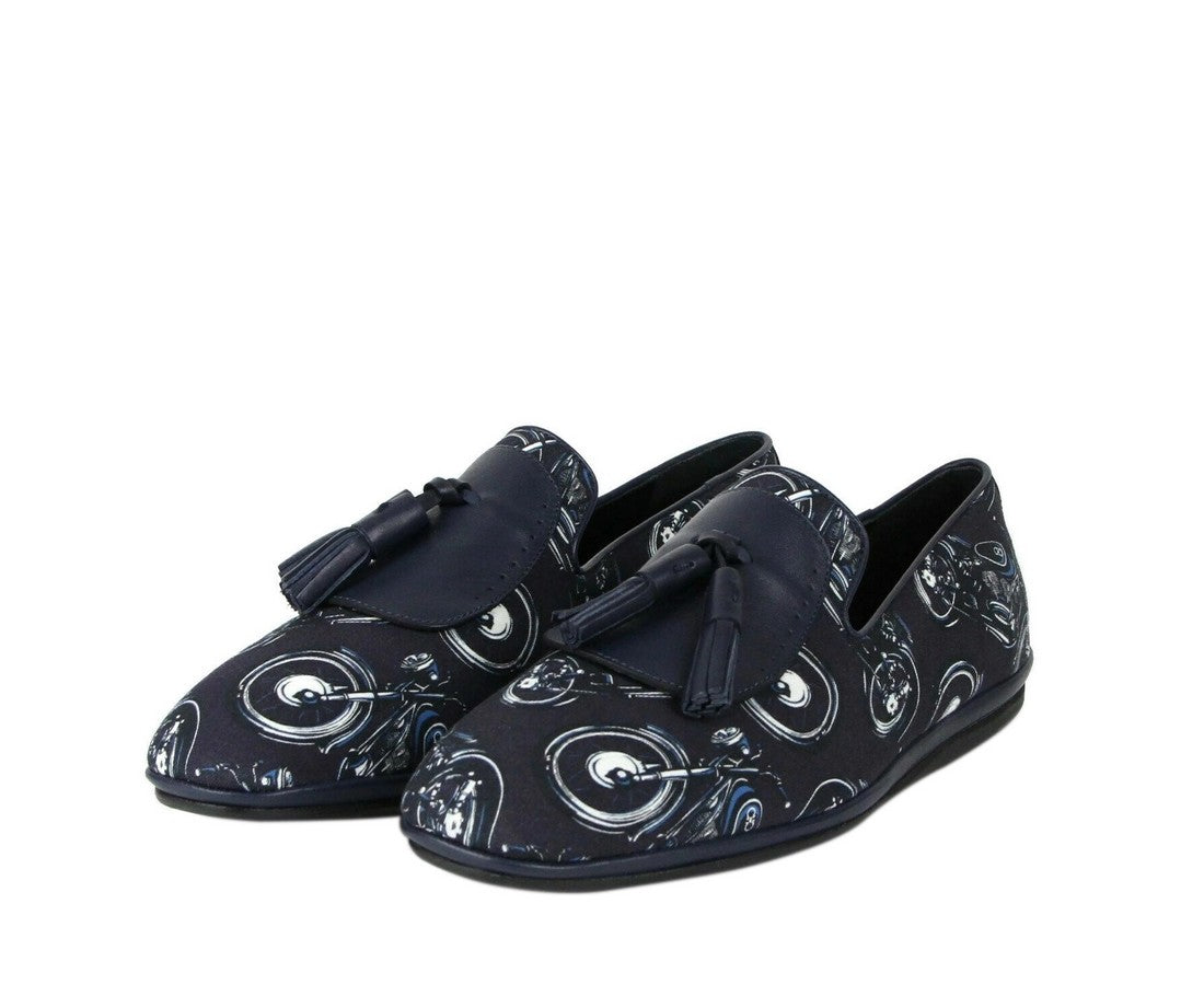 Salvatore Ferragamo Men's Finnegan Deep Blue Fabric Tassel Loafer