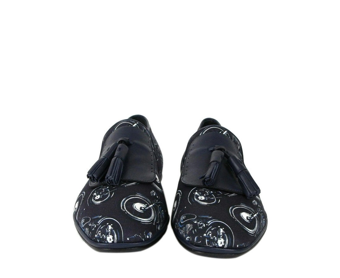 Salvatore Ferragamo Men's Finnegan Deep Blue Fabric Tassel Loafer