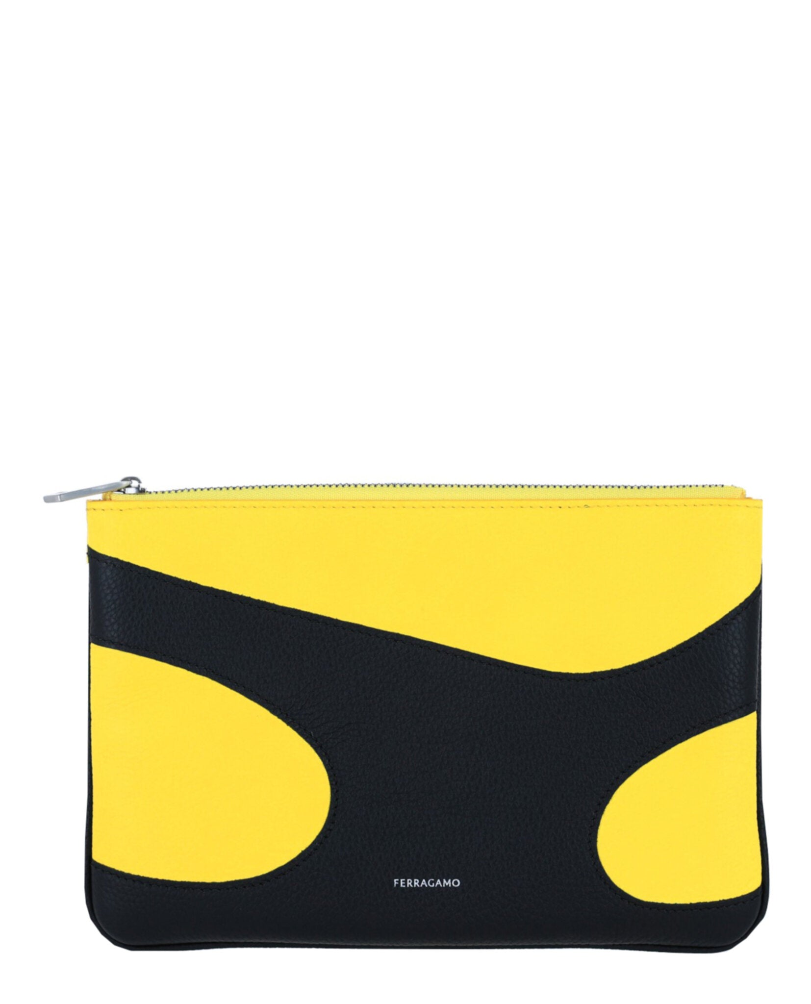 Ferragamo Mens Cutout Leather Pouch
