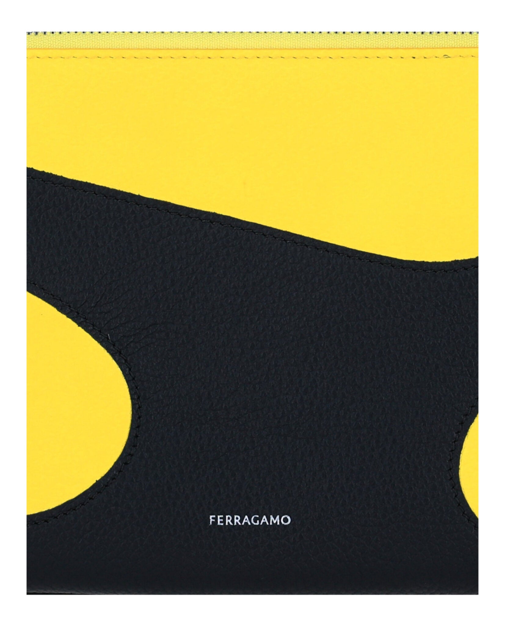Ferragamo Mens Cutout Leather Pouch