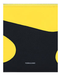 Ferragamo Mens Cutout Leather Pouch