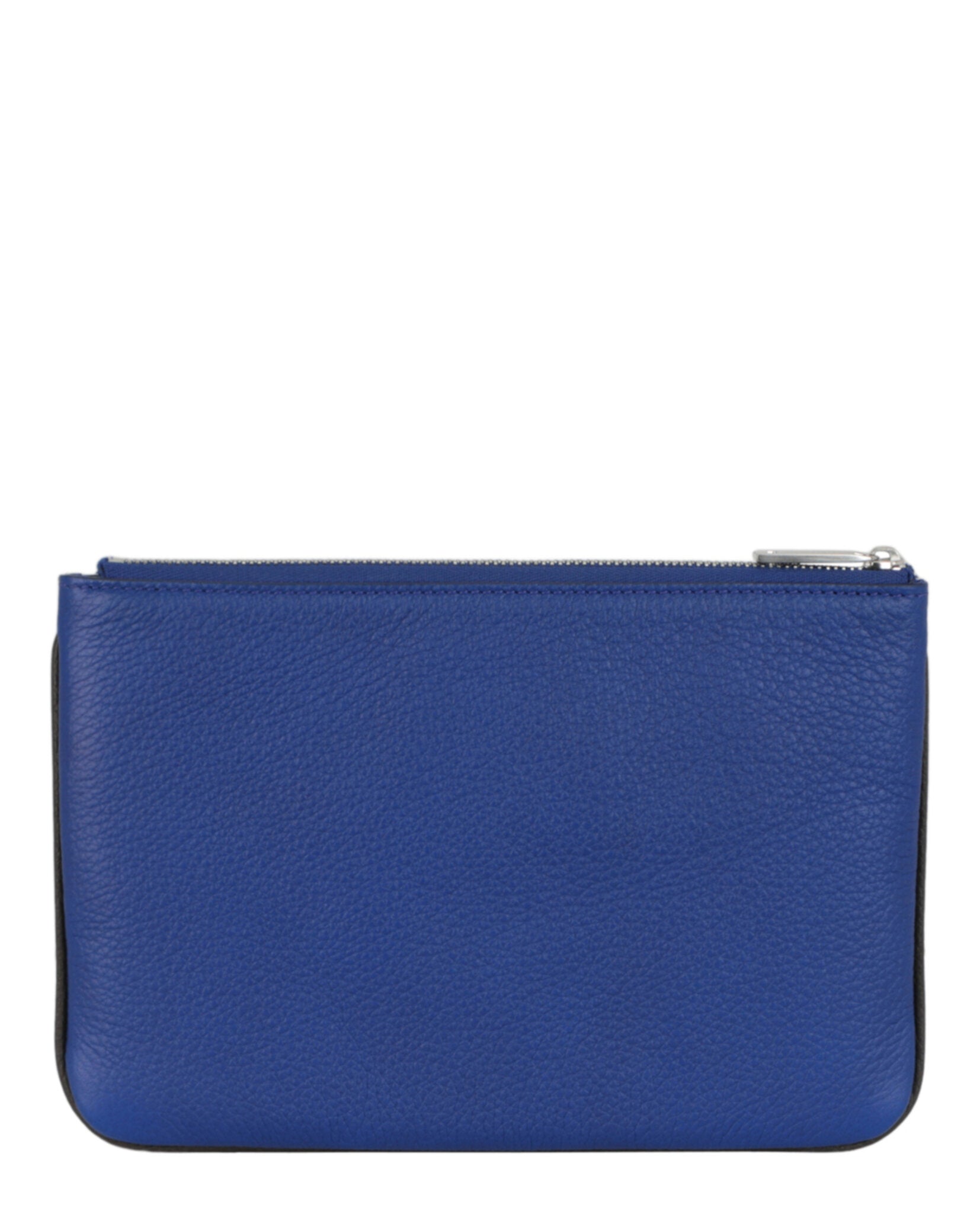 Ferragamo Mens Cut-Out Pebbled Leather Phone Pouch