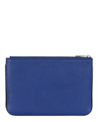 Ferragamo Mens Cut-Out Pebbled Leather Phone Pouch