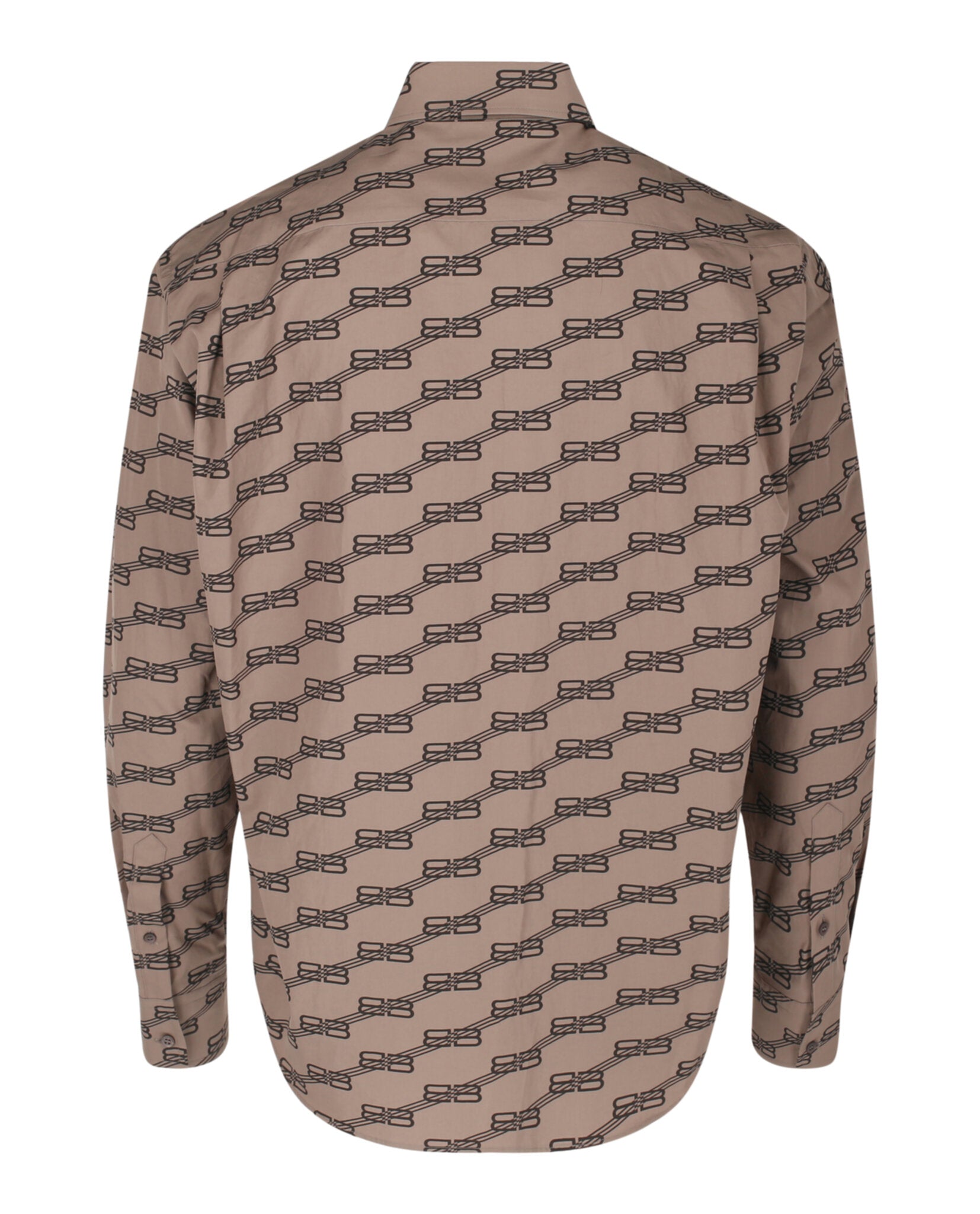 Balenciaga Mens Monogram Long Sleeve Shirt
