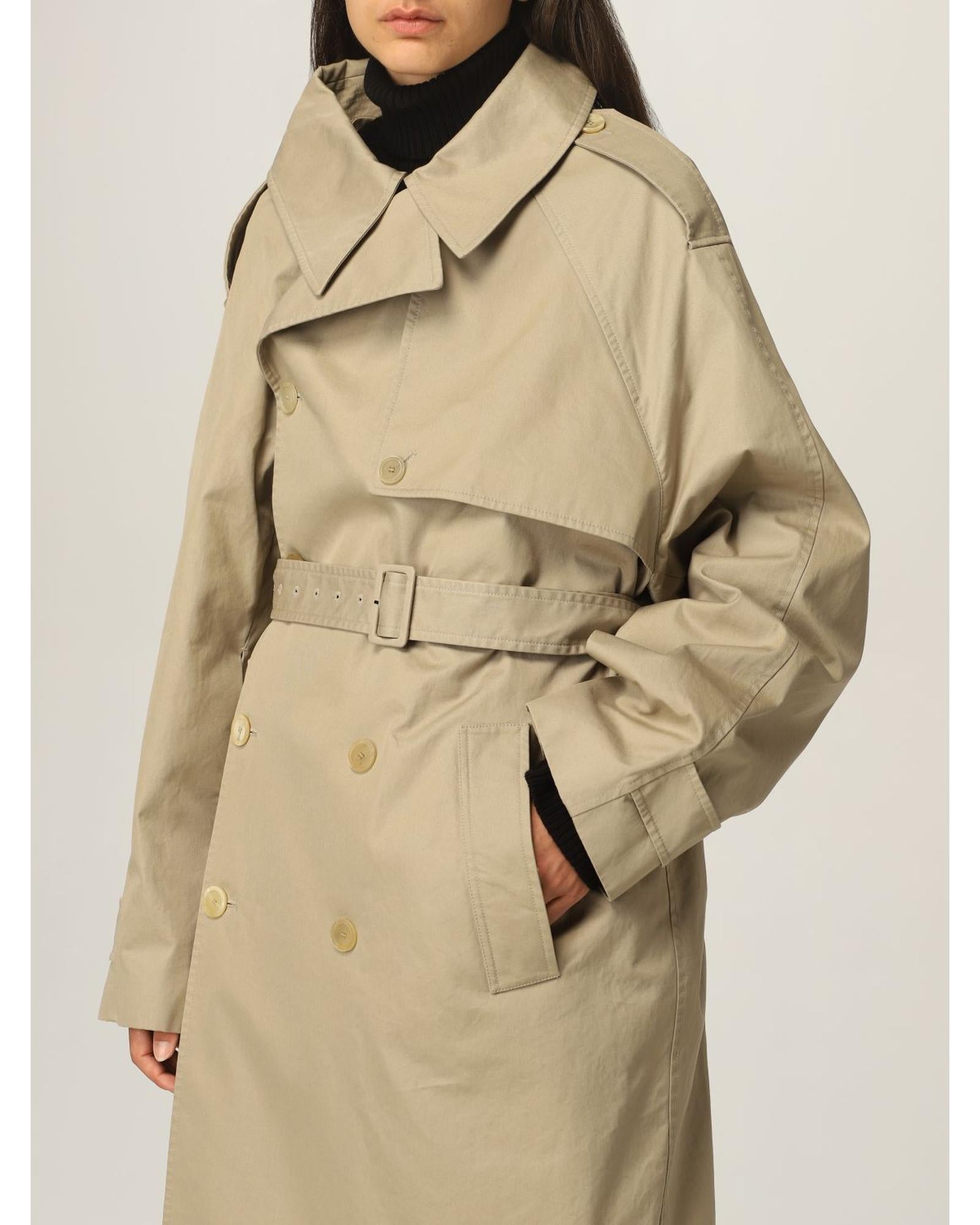 アウターその他 BALENCIAGA Woman Trench coat Beige 663007 TKP06 9501 Balenciaga Oversized Trench Coat Relaxed Fit Women Beige