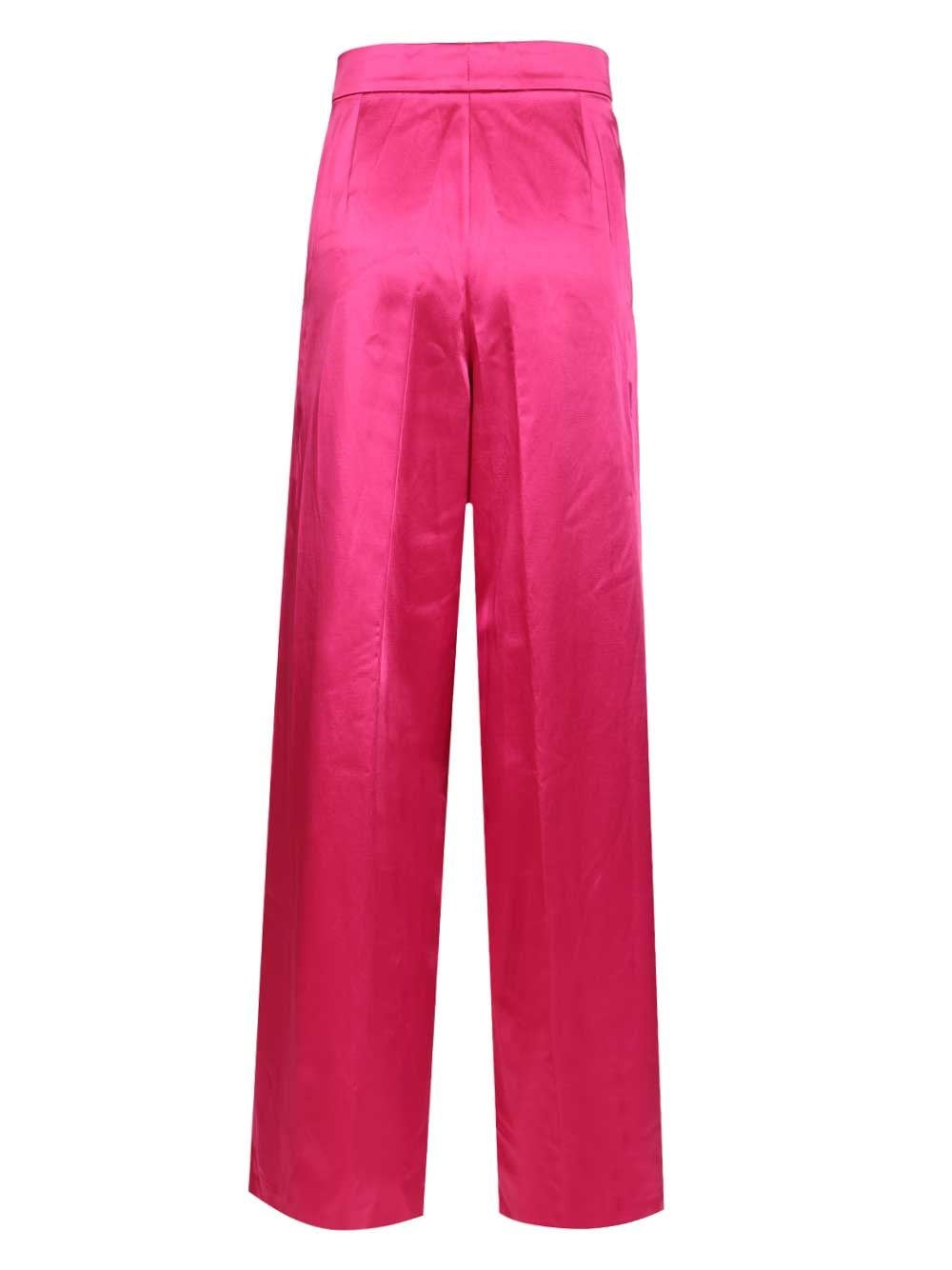 Dries Van Noten Women Wide Pink Trousers