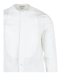 Alexander McQueen Mens Collarless Tuxedo Shirt