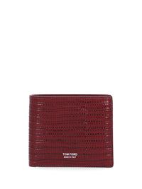 Tom Ford Tom Ford Men T Line Lizard-Effect Leather Wallet
