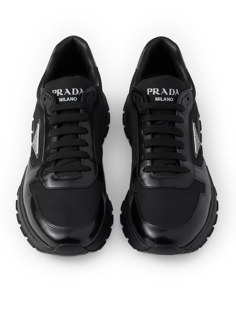 Prada Prada Men Prax 01 Sneakers In Re-Nylon And Brushed Leather