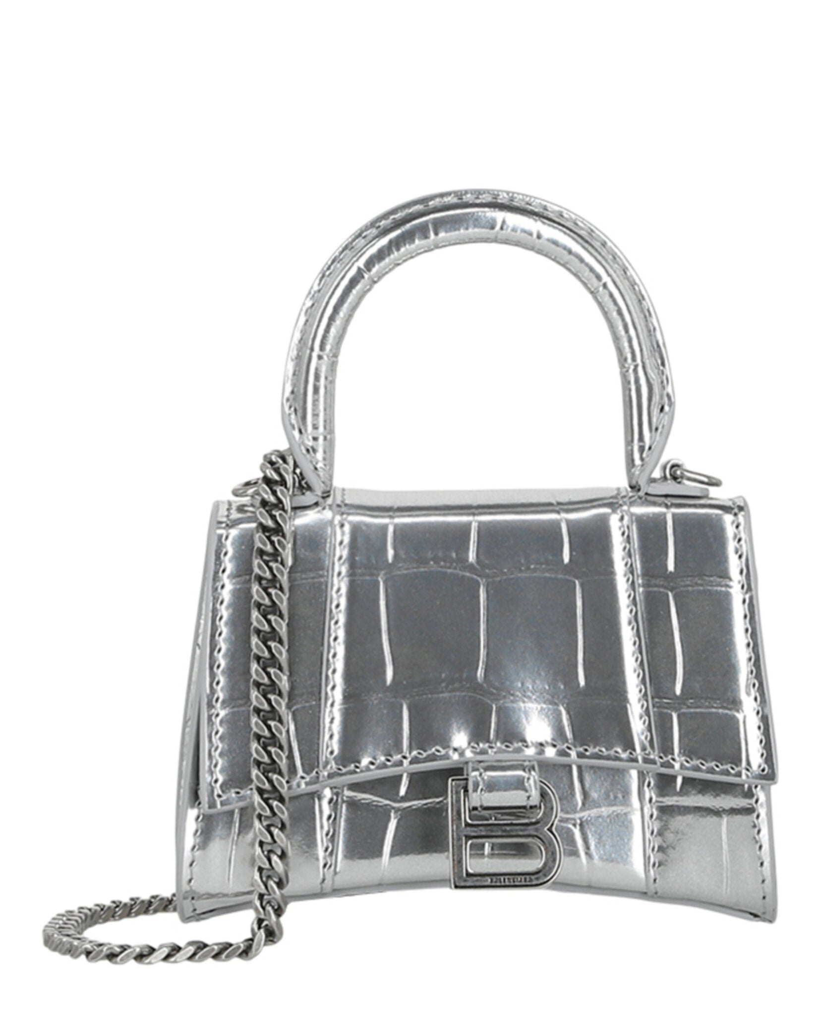 Balenciaga Balenciaga Womens Hourglass Micro Mini Bag With Chain