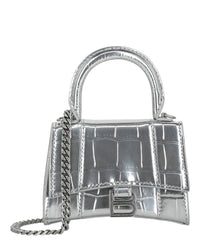 Balenciaga Balenciaga Womens Hourglass Micro Mini Bag With Chain
