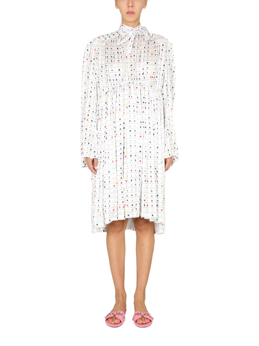 Balenciaga Women "Paper Crush Floral" Dress