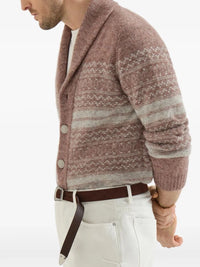 Brunello Cucinelli Men Cardigan Nordic Jacquard