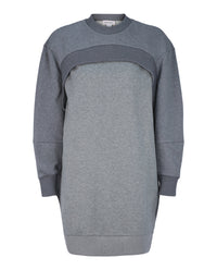 Alexander McQueen Womens Embroidered Logo Sweatshirt Dress