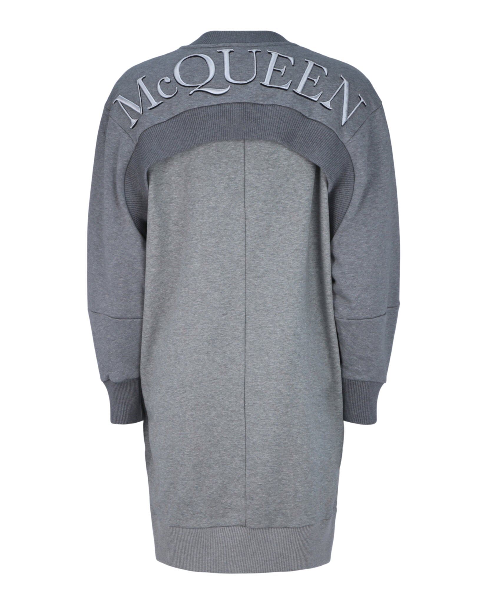 Alexander McQueen Womens Embroidered Logo Sweatshirt Dress