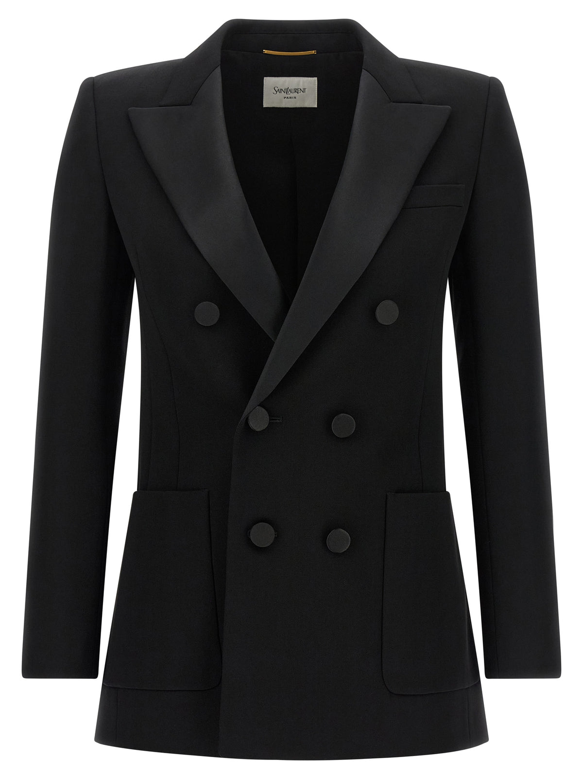 SAINT LAURENT Saint Laurent Women Satin Lapel Blazer