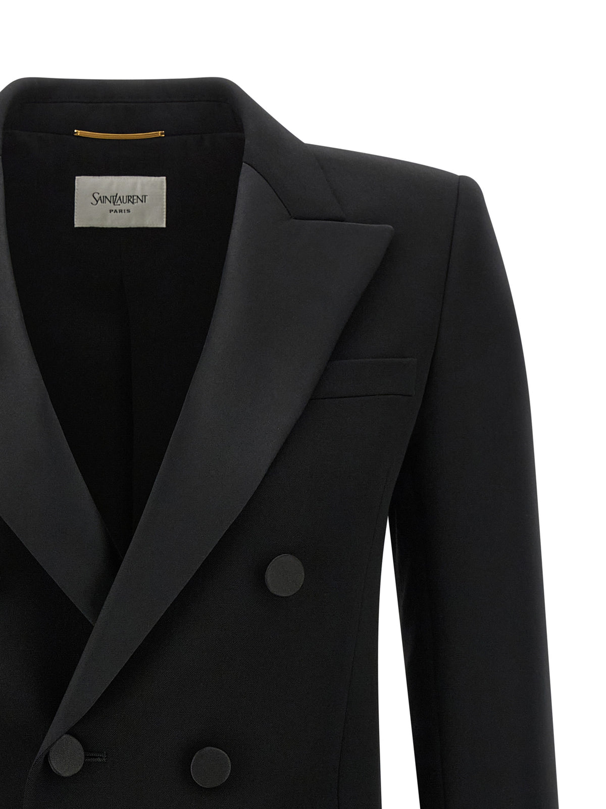 SAINT LAURENT Saint Laurent Women Satin Lapel Blazer