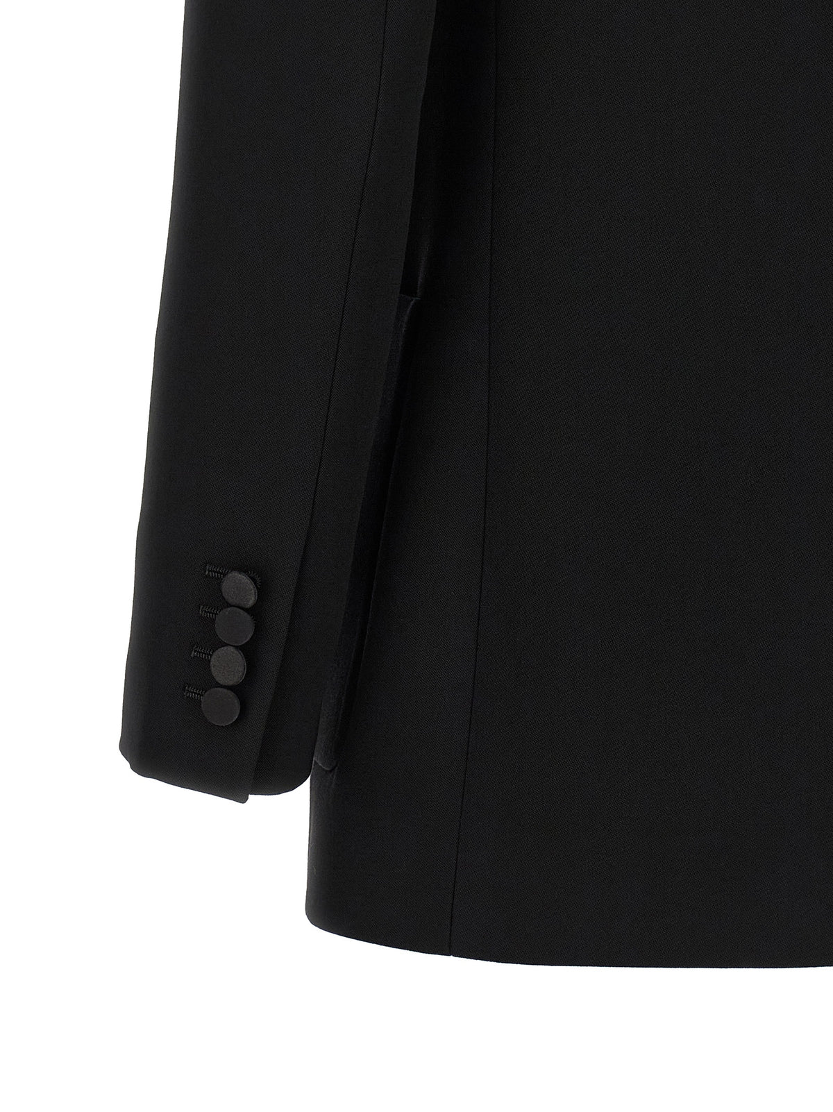 SAINT LAURENT Saint Laurent Women Satin Lapel Blazer