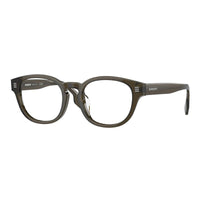 Burberry Eyeglasses Round Full Rim, Green Frame and Clear Demo Lenses Lens BE2382D3010